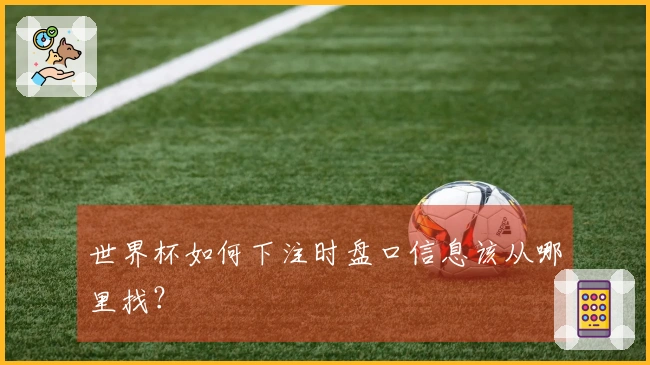 世界杯如何下注时盘口信息该从哪里找?
